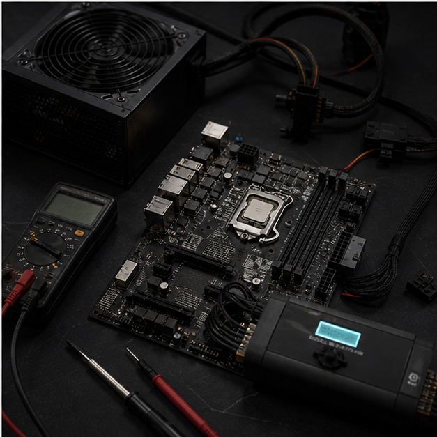 Motherboard diagnostics with test equipment